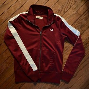 Women’s Hollister Track Jacket | Red/Maroon & White | XS | LIKE NEW | Sports